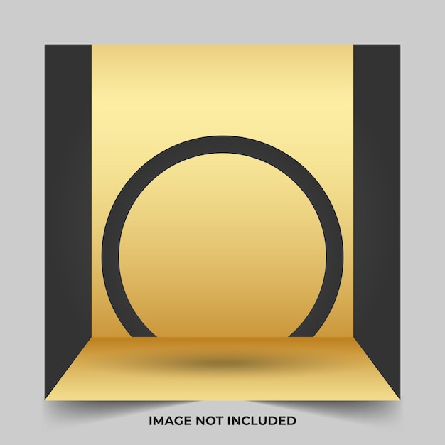 Dark Grey with Golden gradient and circle grey background for product display