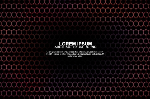 Dark hexagonal background Gradient background