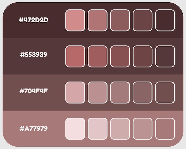 Dark and light brown color palette vector dark colors catalog rgb pantone colors colour matching