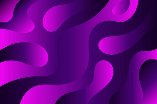Темно-жидкий фиолетовый градиент волнистых жидких форм фона