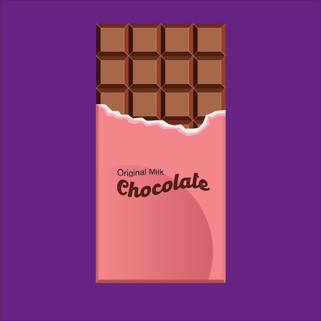 Vector dark and milk candy chocolate bars vector illustration