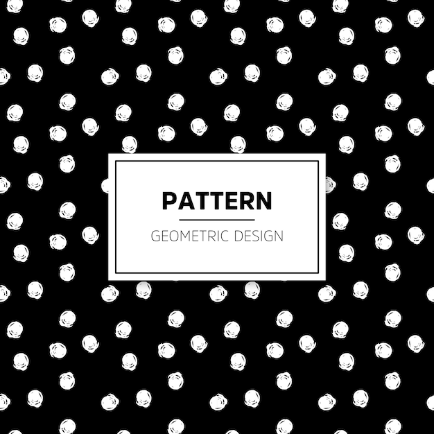 Dark minimal hand drawn dots pattern