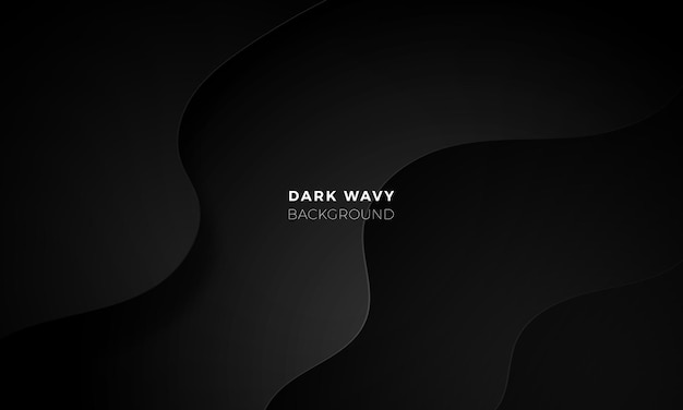 Dark minimal waves abstract background
