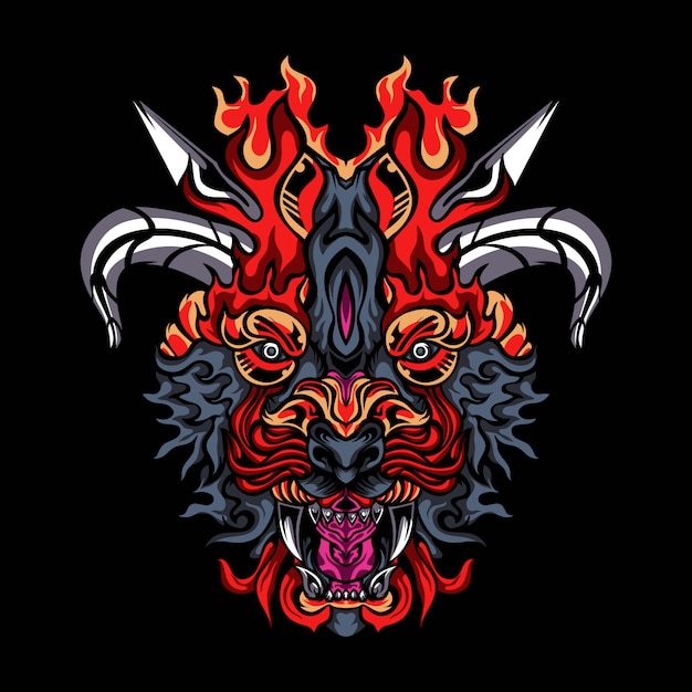 ダークモンスターベクトルイラスト
