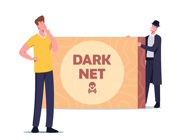 Dark net cyberspace-activiteitenconcept