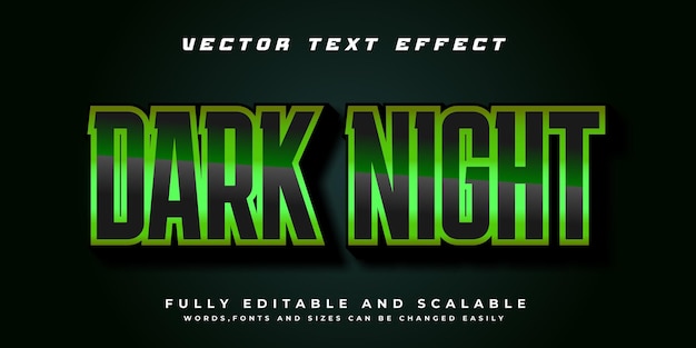 Dark Night gold 3d text effect