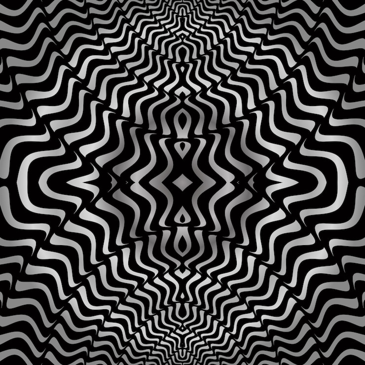 Vector dark optical illusion in vector