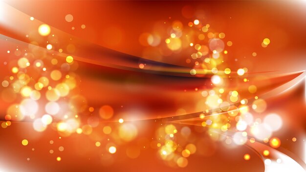 Dark orange blurry lights abstract background design