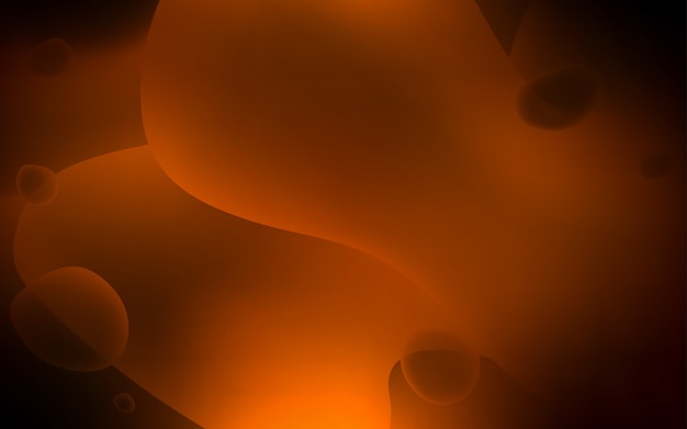 Vector dark orange vector pattern with curved circles