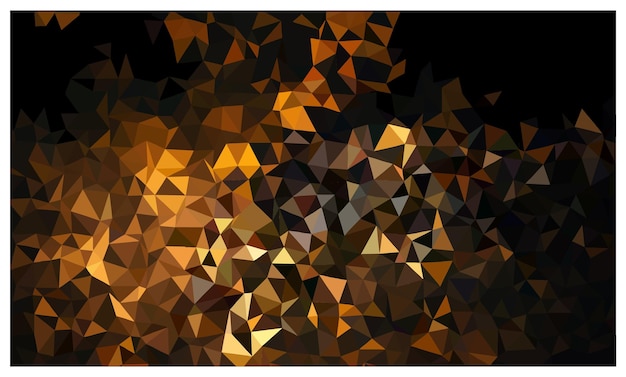 Vector dark orange vector template with crystals triangles pro vector