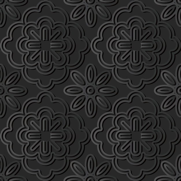 dark paper art, Vector stylish decoration pattern background