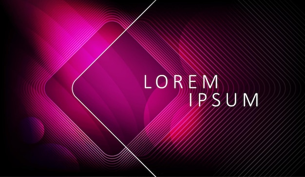 Dark pink abstract background with square frame and light circles