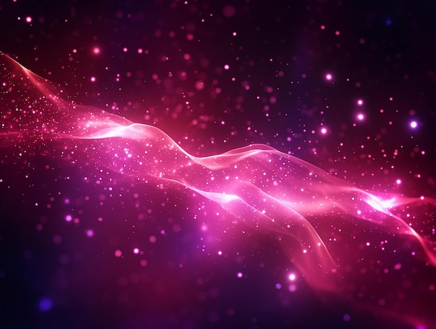 Dark pink and glow particle abstract background light ray beam effect