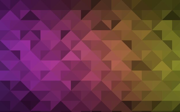 Dark Pink Yellow vector triangle mosaic background