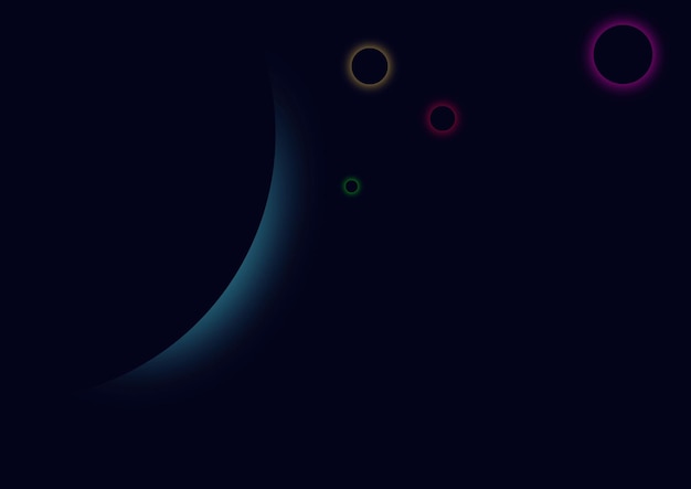 Vector dark planetary background