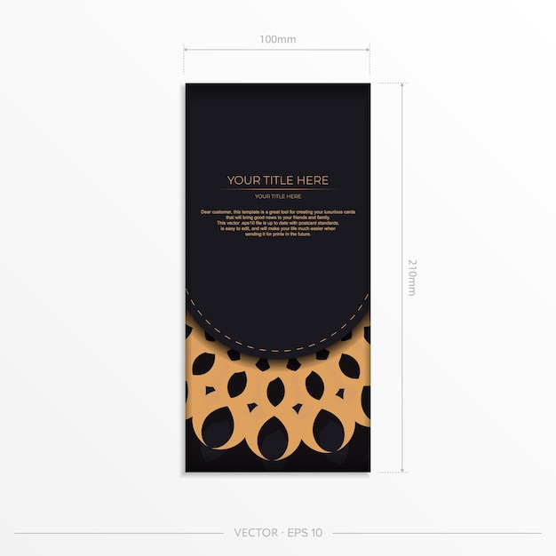 Design da cartolina scuro con ornamento mandala indiano vintage.