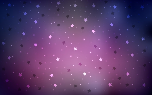 Dark purple vector layout with bright stars