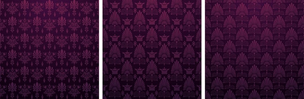 Dark purple wallpaper set