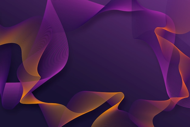 Vector dark purple wavy background