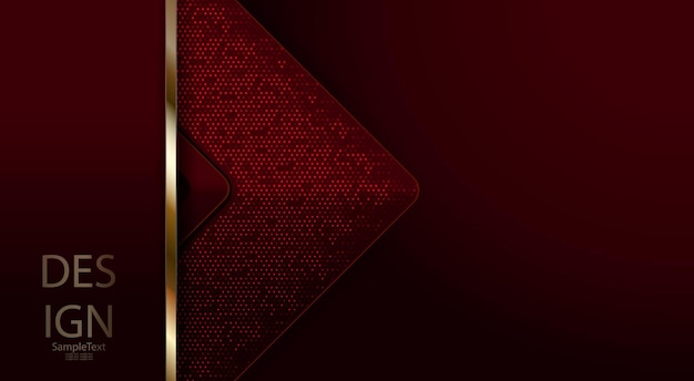 Dark red abstract textural design with a red mosaic arrow