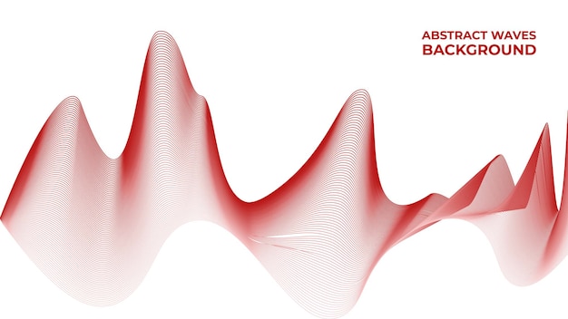 Fondo rosso scuro della linea del modello delle onde dell'estratto