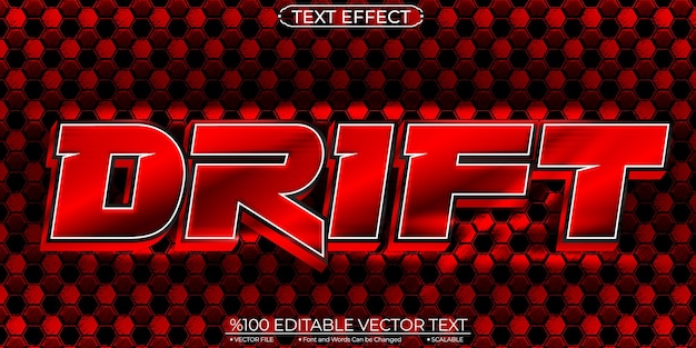 Dark Red Auto Drift Editable and Scalable Vector Text Effect