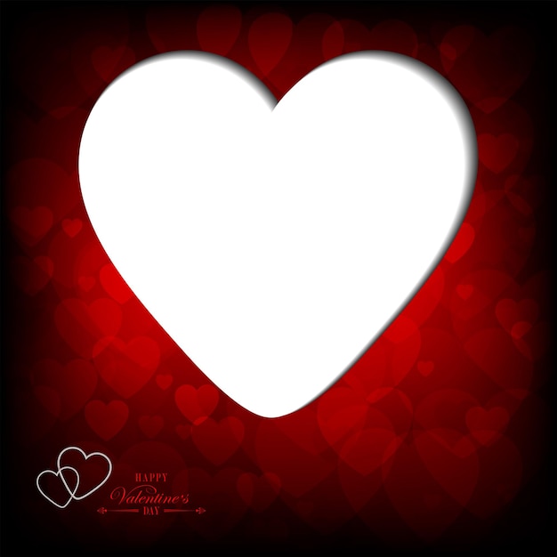 Vector dark red design with a silhouette of a light heart