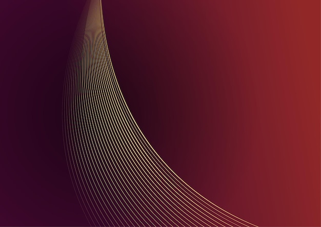 Dark red gradient background with gold shiny element decoration for presentation design. Vector illustration for banner, poster, cover template background and more