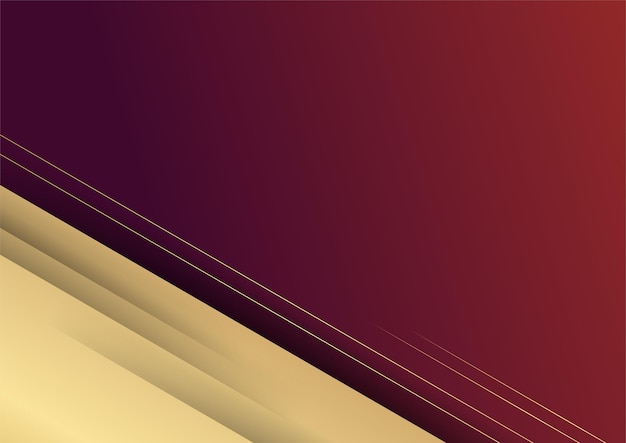 Dark red gradient background with gold shiny element decoration for presentation design. vector illustration for banner, poster, cover template background and more