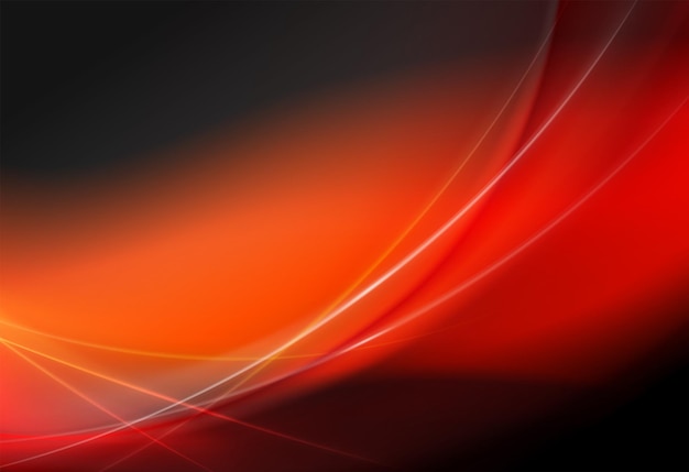 Dark red orange delicate abstract background flowing light strips with glitter