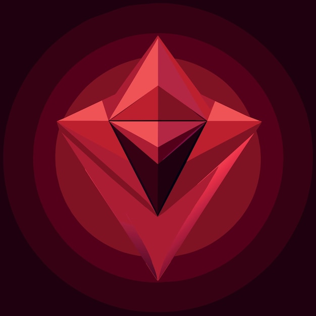 Vector dark red polygonal illustration which consist of triangles