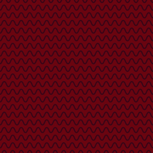 Dark red seamless pattern with wavy lines