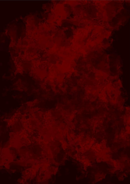 Vector dark red watercolor background abstract grunge handpainted texture on the red color backdrop