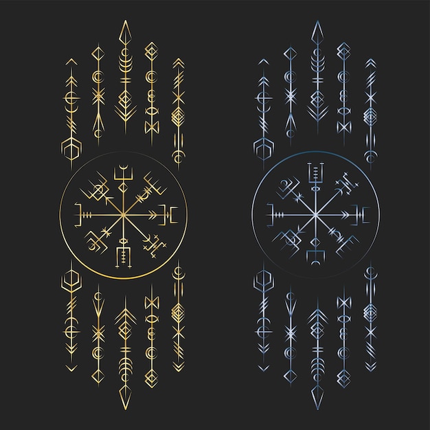 Dark runic symbols dreamer deco