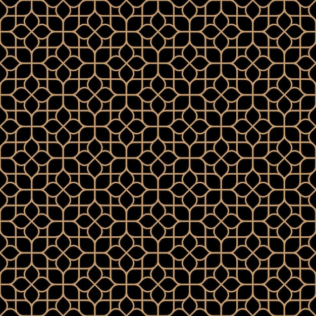 Dark seamless flower pattern in oriental style