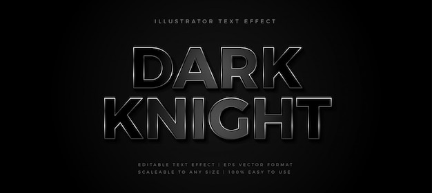 Vector dark silver border text style font effect