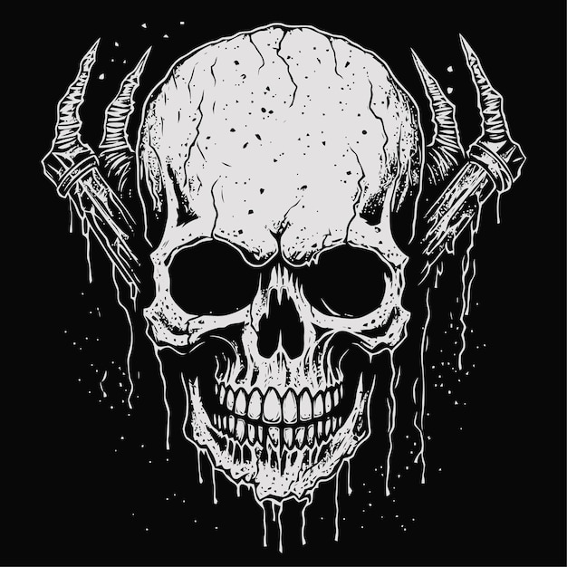 Dark skull illustration