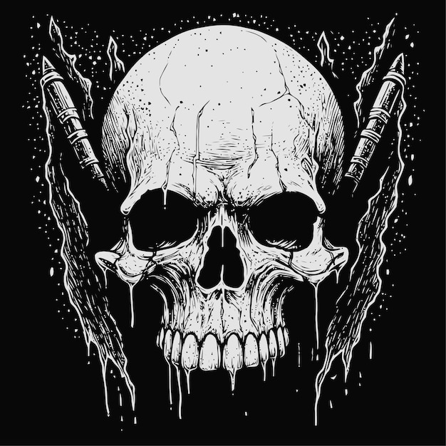 Dark skull illustration