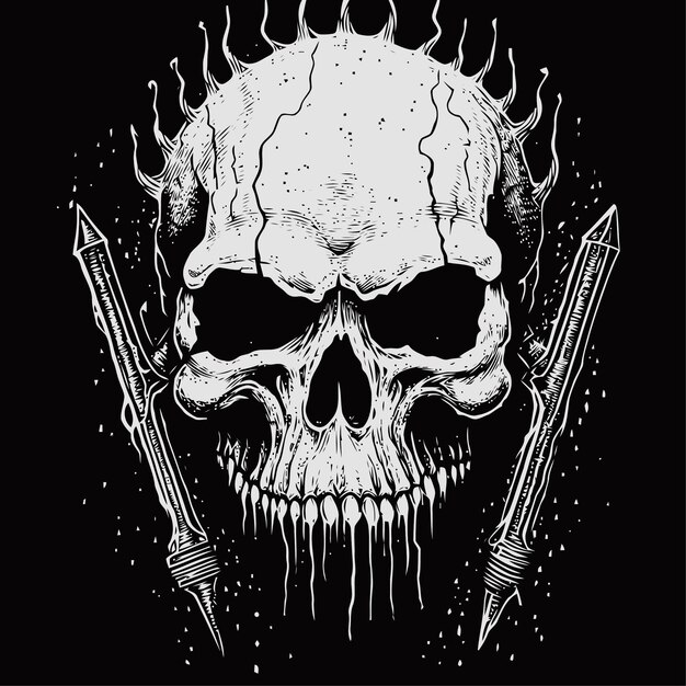 Dark skull illustration