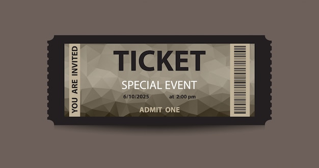 Dark stub ticket