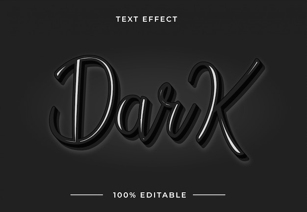 Dark text effect black and white