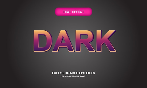 Vector dark text effect