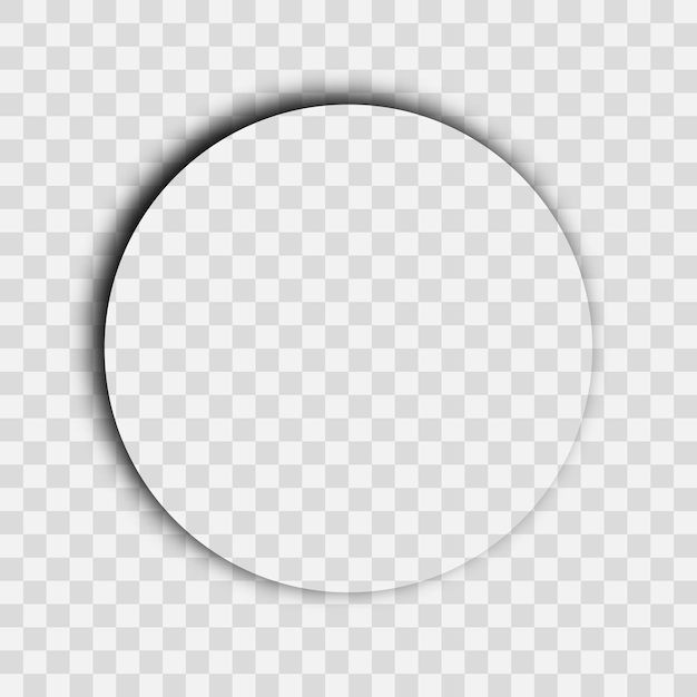 Vector dark transparent realistic shadow. circle shadow isolated on transparent background. vector illustration.