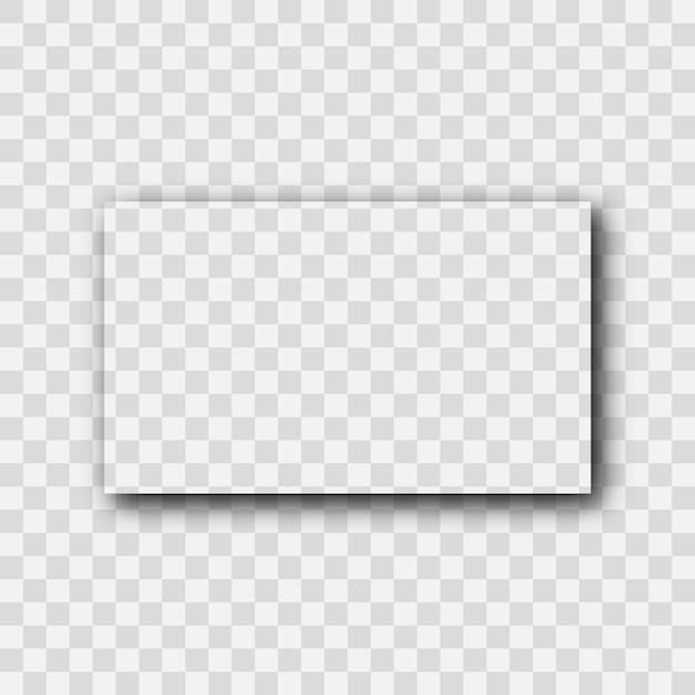 Вектор Темная прозрачная реалистичная тень. тень прямоугольника, изолированные на прозрачном фоне. векторная иллюстрация.