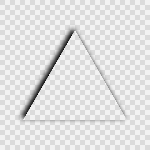 Vector dark transparent realistic shadow. triangle shadow isolated on transparent background. vector illustration.