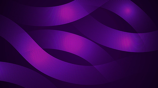 Vector dark violet abstract background with serpentine style lines as the main component