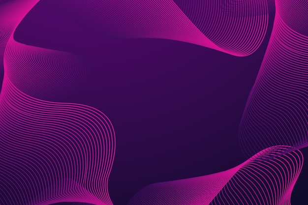 Dark violet wavy background with copy space