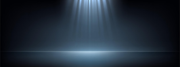 Темная стена и пол с абстрактной фоновой иллюстрацией светового луча