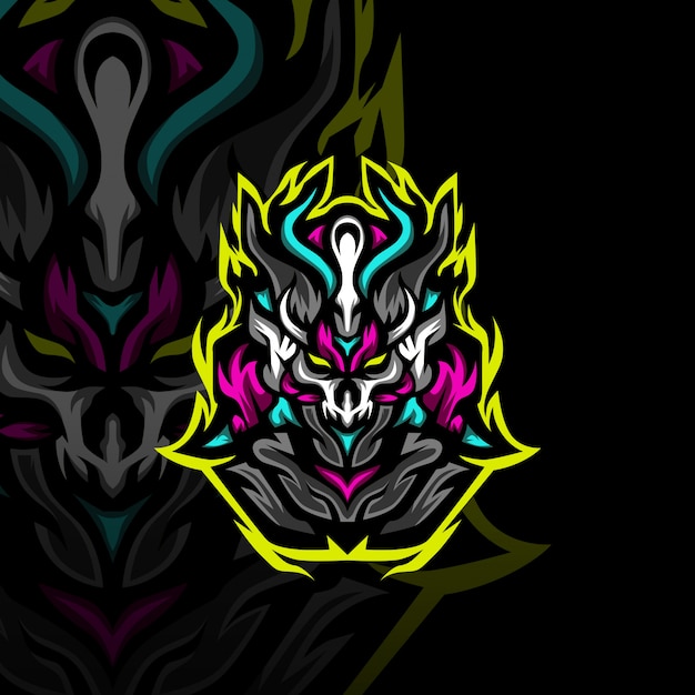 Dark warriors esport mascot logo