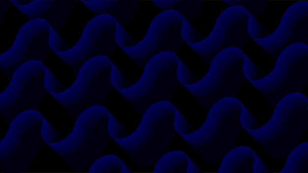 Vector dark wavy gradient background